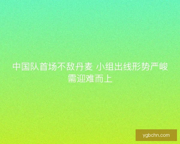 中国队首场不敌丹麦 小组出线形势严峻需迎难而上