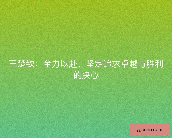 王楚钦:全力以赴,坚定追求卓越与胜利的决心 王楚钦:全力以赴,坚定追求卓越与胜利的决心